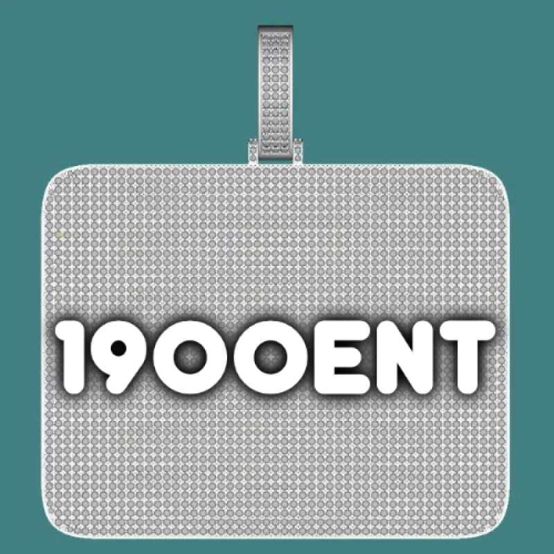 CUSTOM LETTER NECKLACE 3D BIG SQUARE sold by The GUU Shop