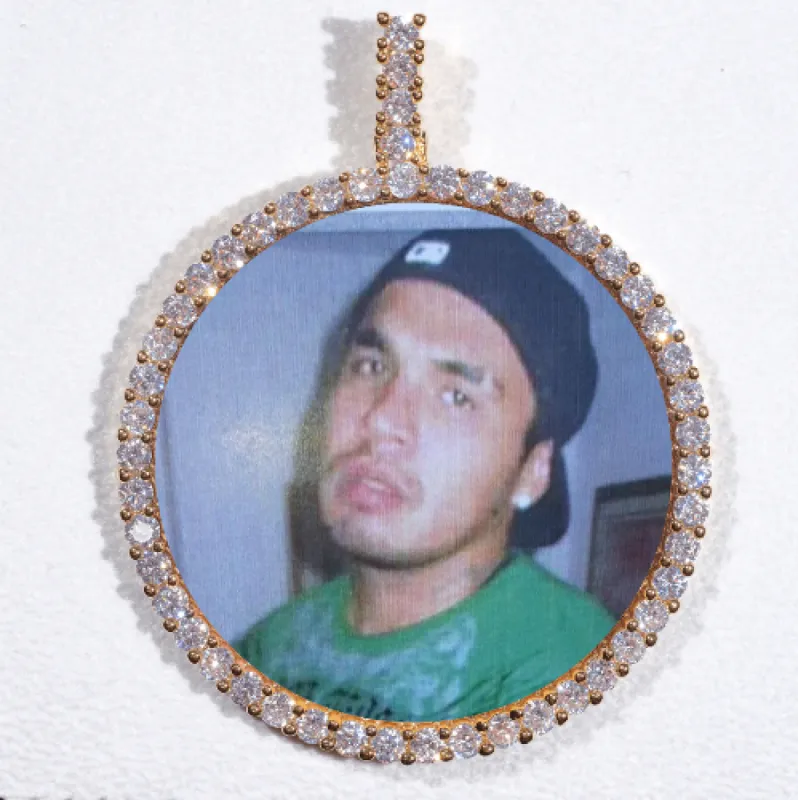 LARGE 3D CIRCLE CUSTOM PICTURE PENDANT sold by The GUU Shop