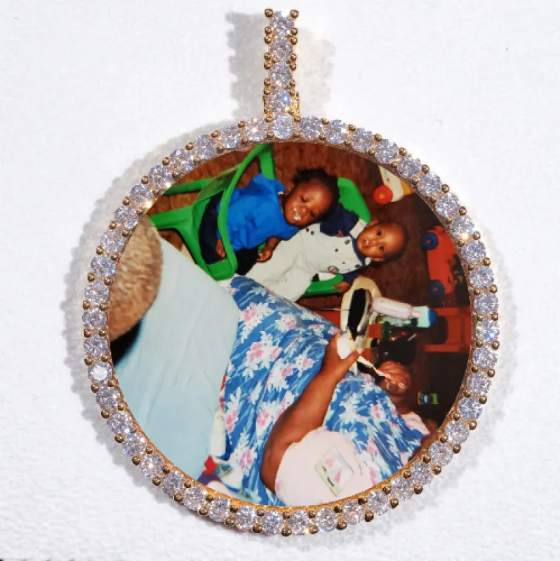 LARGE 3D CIRCLE CUSTOM PICTURE PENDANT sold by The GUU Shop