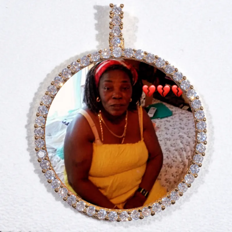 LARGE 3D CIRCLE CUSTOM PICTURE PENDANT sold by The GUU Shop