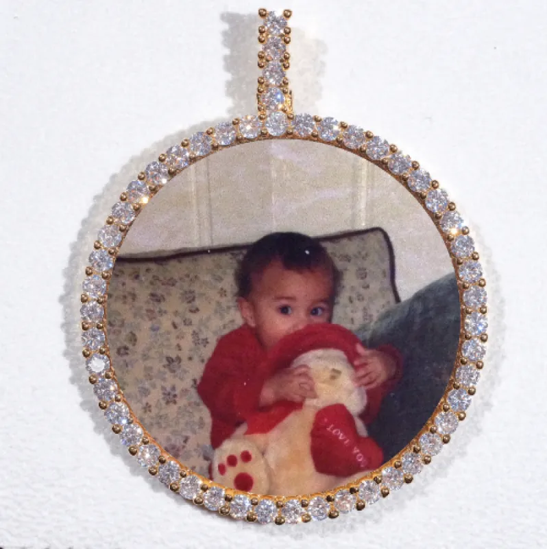 LARGE 3D CIRCLE CUSTOM PICTURE PENDANT sold by The GUU Shop