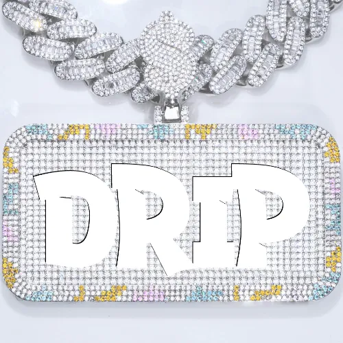 CUSTOM LETTER NECKLACE 3D COLORFUL SQUARE sold by The GUU Shop