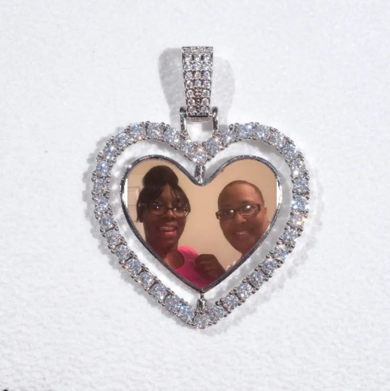 3D Spinning 2-Faced Heart Custom Picture Pendant sold by The GUU Shop