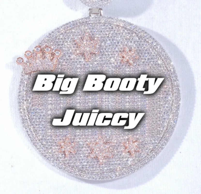 CUSTOM LETTER NECKLACE 3D BIG CROWN DISC sold by The GUU Shop