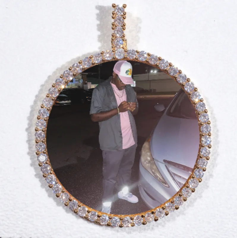 LARGE 3D CIRCLE CUSTOM PICTURE PENDANT sold by The GUU Shop