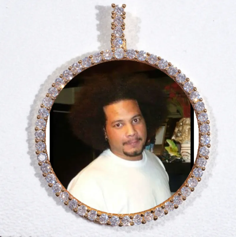 LARGE 3D CIRCLE CUSTOM PICTURE PENDANT sold by The GUU Shop