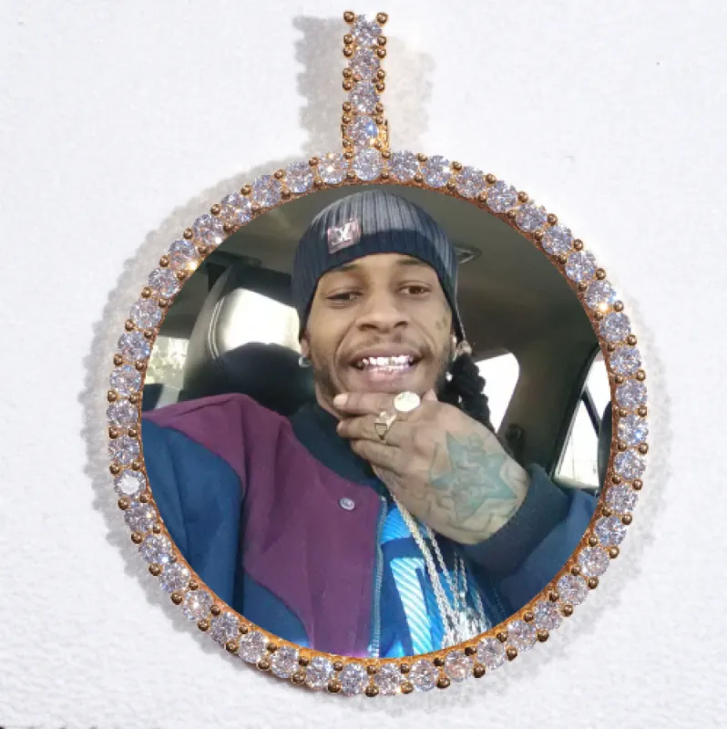 LARGE 3D CIRCLE CUSTOM PICTURE PENDANT sold by The GUU Shop