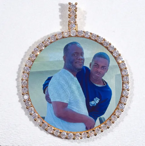 LARGE 3D CIRCLE CUSTOM PICTURE PENDANT sold by The GUU Shop