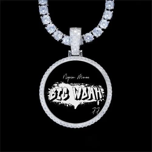 925S & VVS Moissanite 3D Circle Custom Picture Pendant sold by The GUU Shop