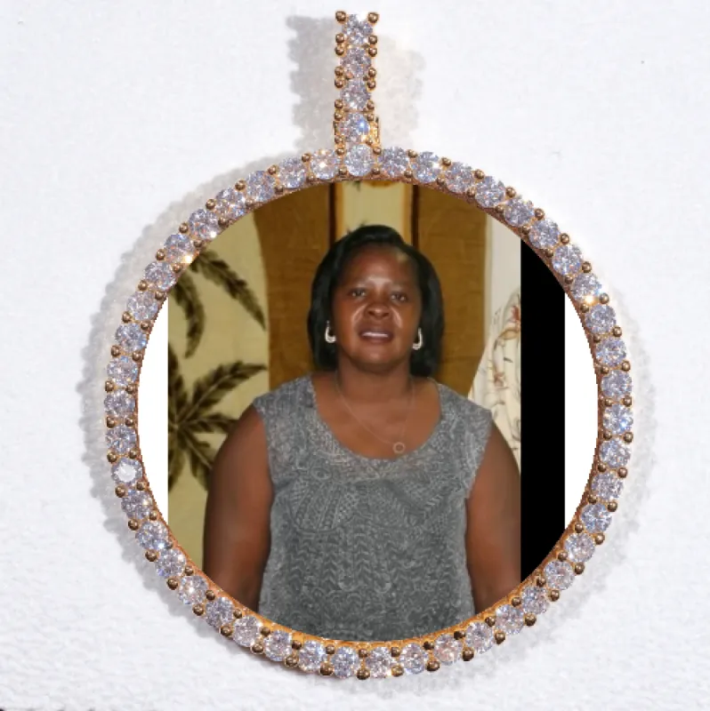 LARGE 3D CIRCLE CUSTOM PICTURE PENDANT sold by The GUU Shop