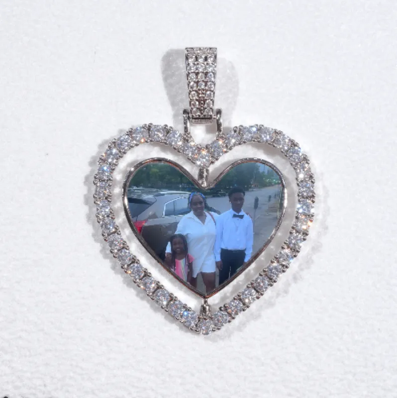 3D Spinning 2-Faced Heart Custom Picture Pendant sold by The GUU Shop
