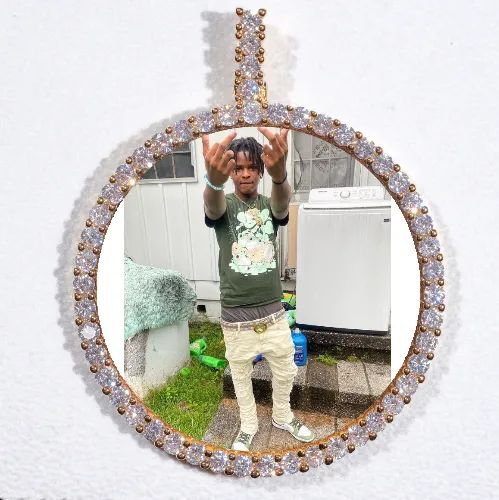 LARGE 3D CIRCLE CUSTOM PICTURE PENDANT sold by The GUU Shop