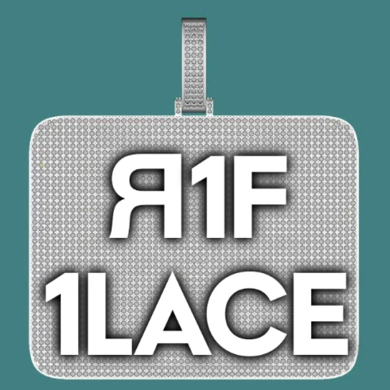 CUSTOM LETTER NECKLACE 3D BIG SQUARE sold by The GUU Shop