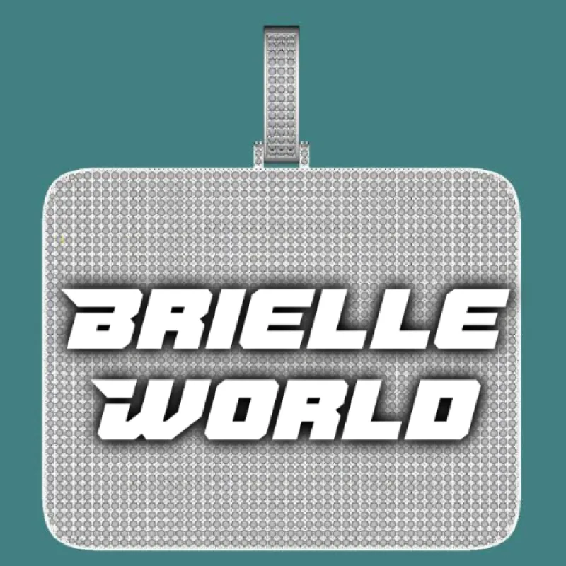 CUSTOM LETTER NECKLACE 3D BIG SQUARE sold by The GUU Shop