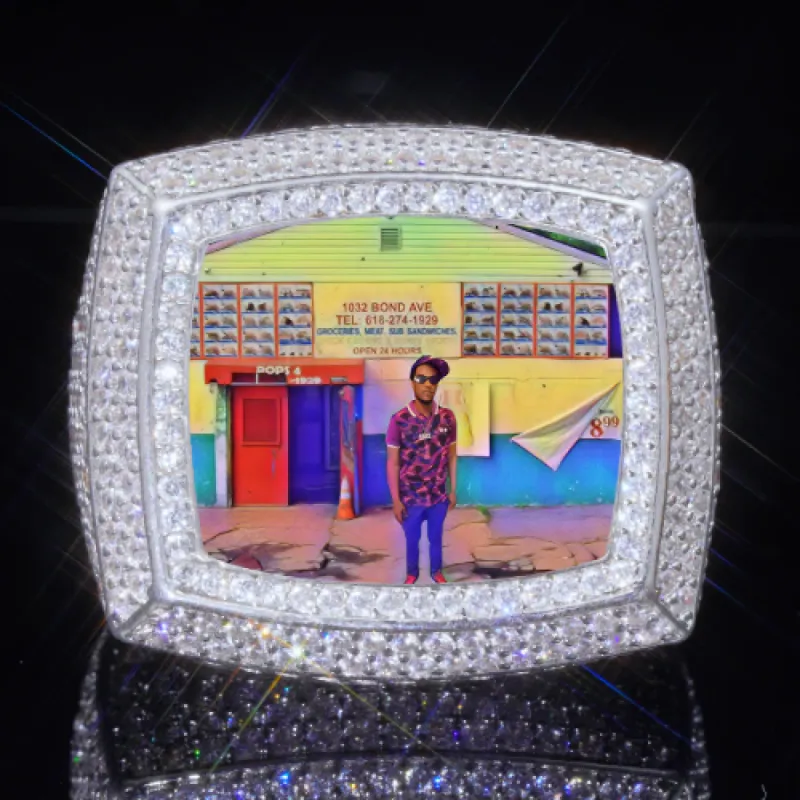 3D CUSTOM PICTURE ICED RING sold by The GUU Shop