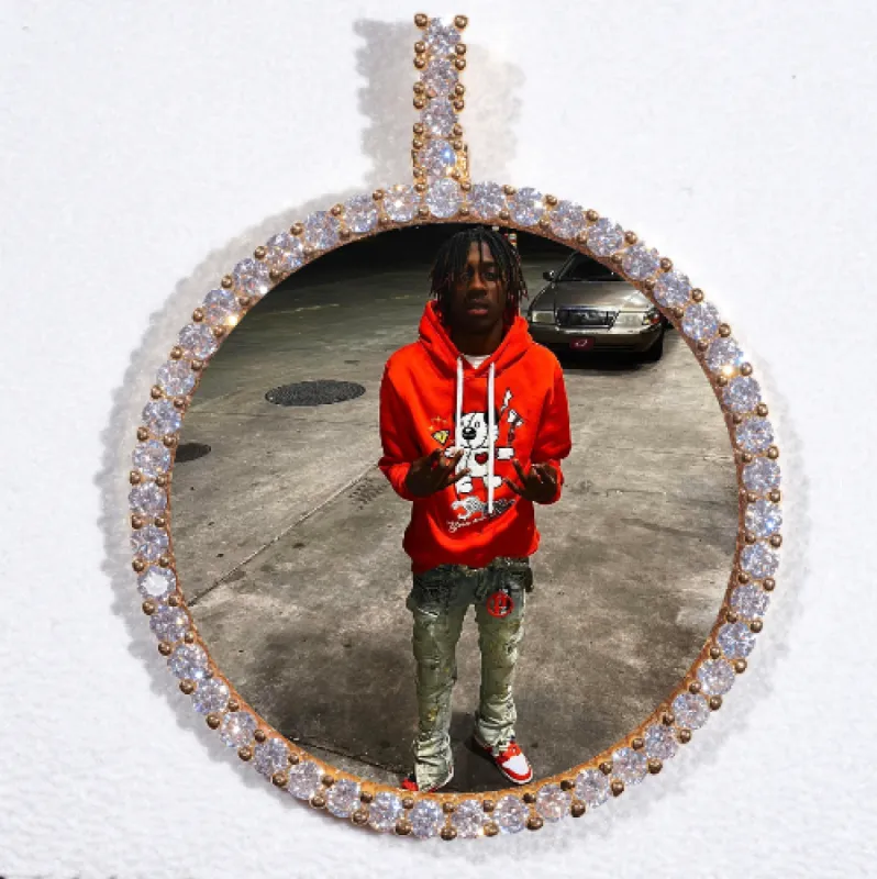 LARGE 3D CIRCLE CUSTOM PICTURE PENDANT sold by The GUU Shop