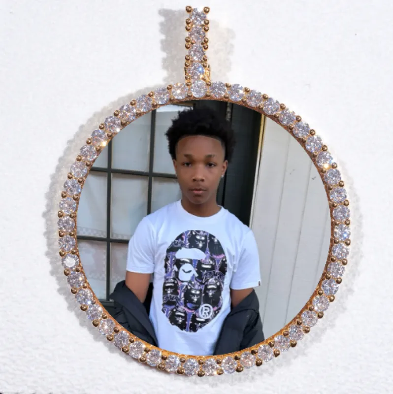 LARGE 3D CIRCLE CUSTOM PICTURE PENDANT sold by The GUU Shop