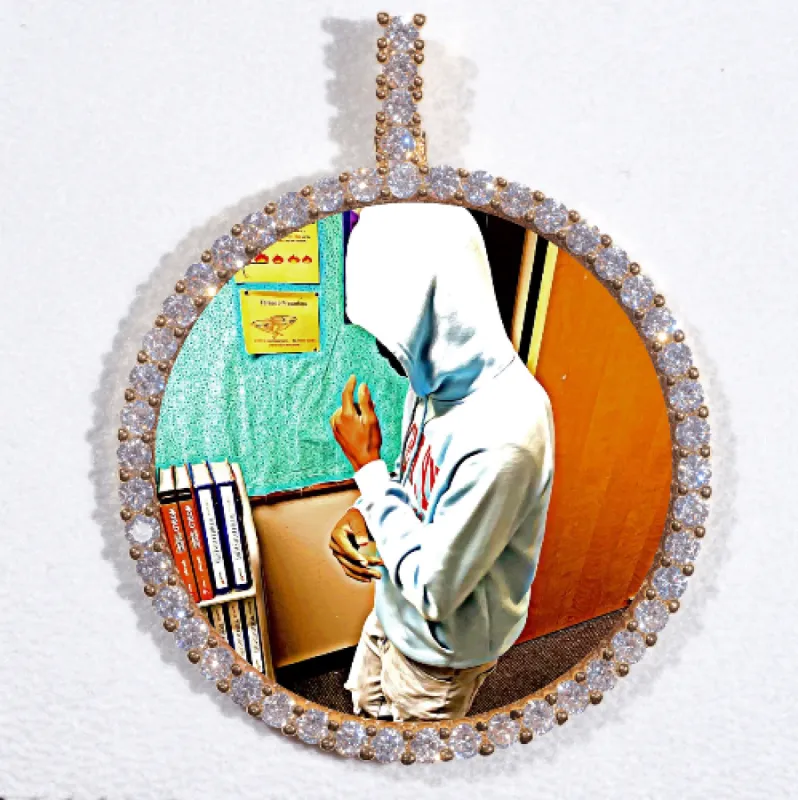 LARGE 3D CIRCLE CUSTOM PICTURE PENDANT sold by The GUU Shop