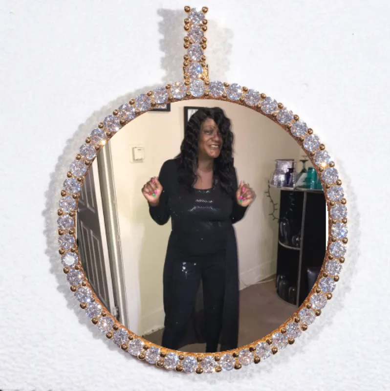 LARGE 3D CIRCLE CUSTOM PICTURE PENDANT sold by The GUU Shop