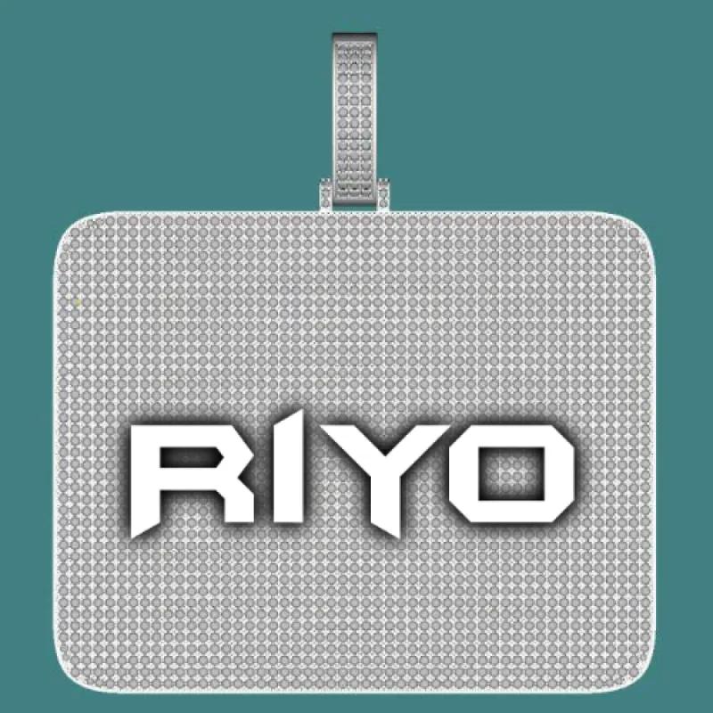 CUSTOM LETTER NECKLACE 3D BIG SQUARE sold by The GUU Shop