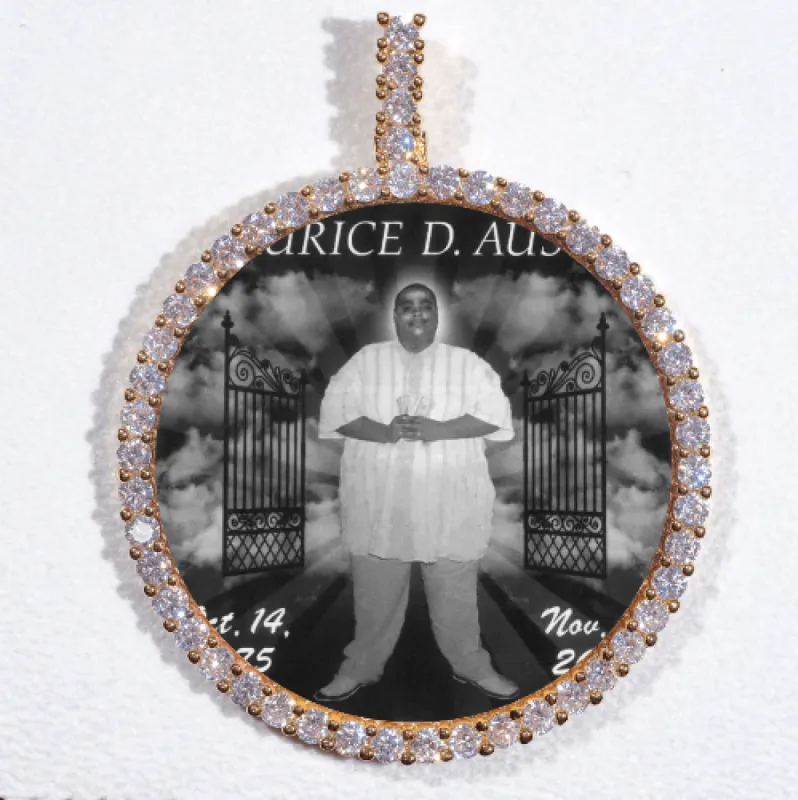 LARGE 3D CIRCLE CUSTOM PICTURE PENDANT sold by The GUU Shop