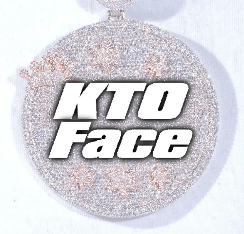 CUSTOM LETTER NECKLACE 3D BIG CROWN DISC sold by The GUU Shop