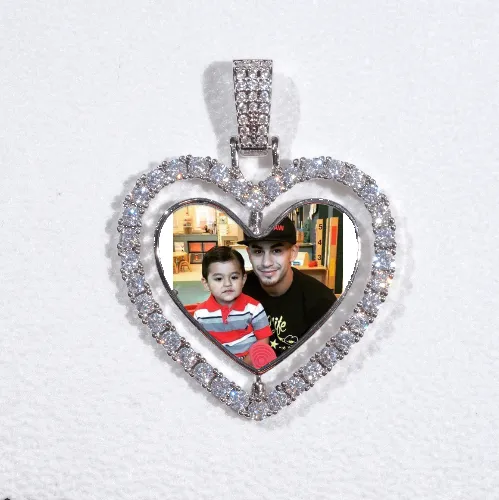 3D Spinning 2-Faced Heart Custom Picture Pendant sold by The GUU Shop