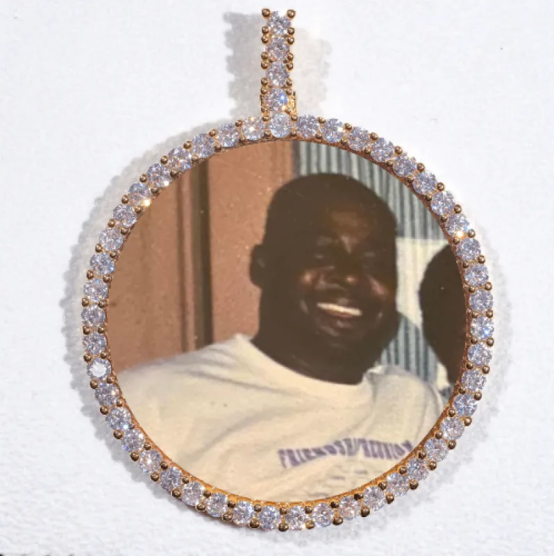 LARGE 3D CIRCLE CUSTOM PICTURE PENDANT sold by The GUU Shop