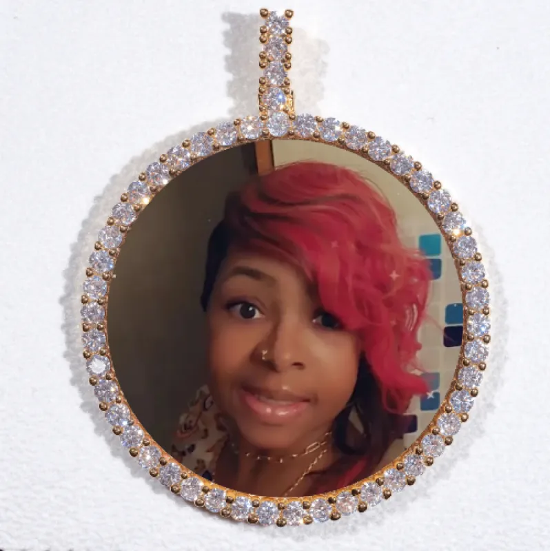 LARGE 3D CIRCLE CUSTOM PICTURE PENDANT sold by The GUU Shop