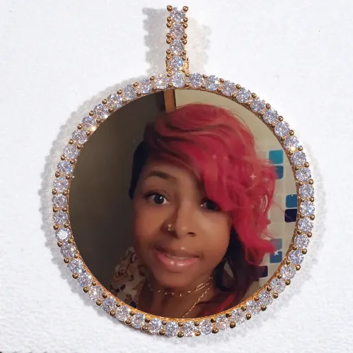 LARGE 3D CIRCLE CUSTOM PICTURE PENDANT sold by The GUU Shop