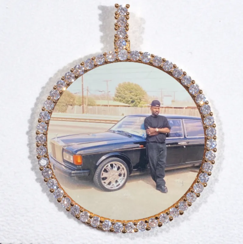 LARGE 3D CIRCLE CUSTOM PICTURE PENDANT sold by The GUU Shop