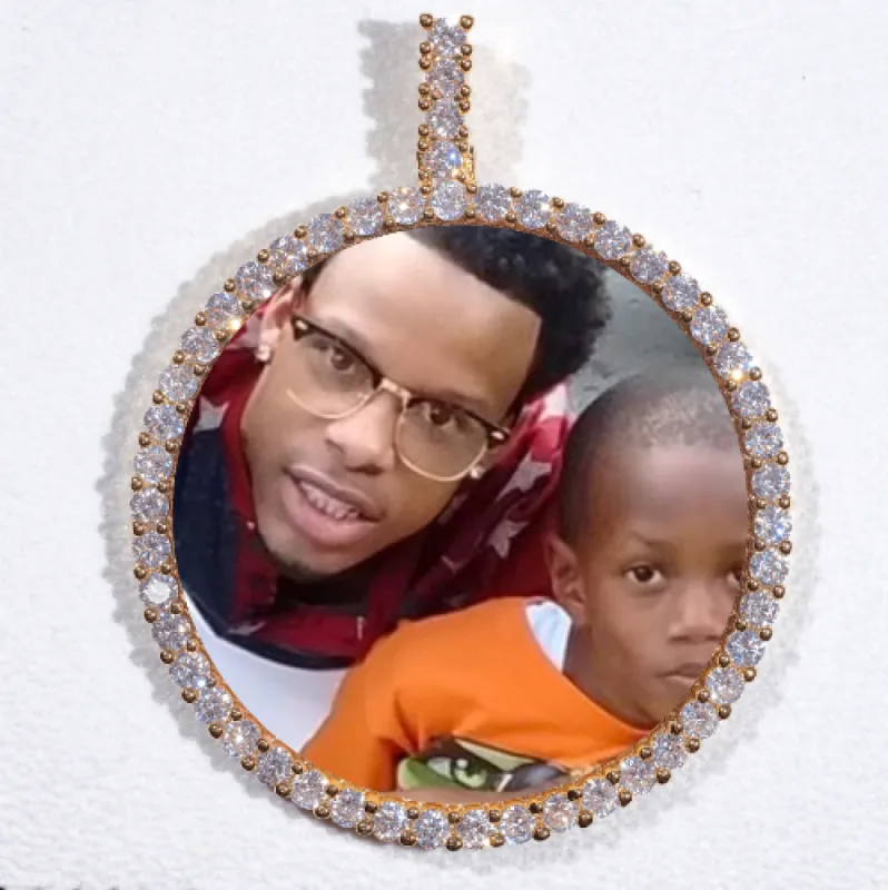 LARGE 3D CIRCLE CUSTOM PICTURE PENDANT sold by The GUU Shop