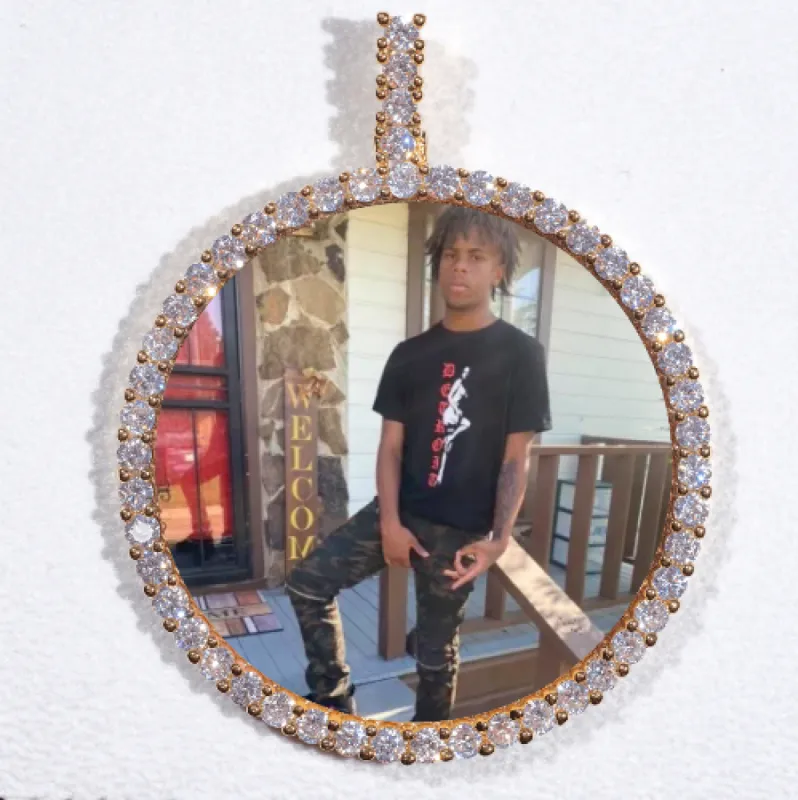 LARGE 3D CIRCLE CUSTOM PICTURE PENDANT sold by The GUU Shop
