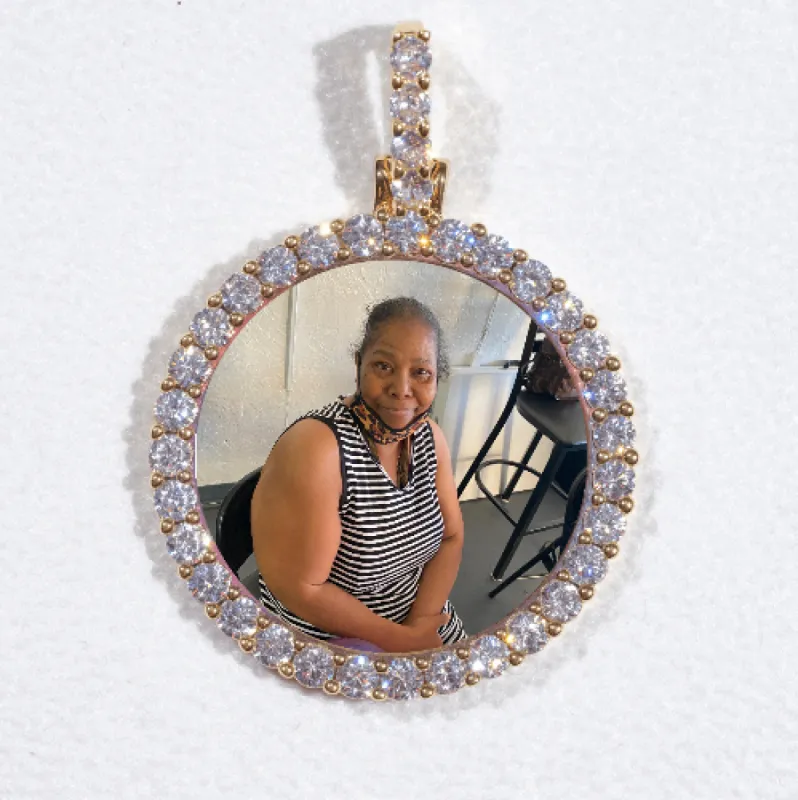 3D CIRCLE CUSTOM PICTURE PENDANT SMALL SIZE sold by The GUU Shop