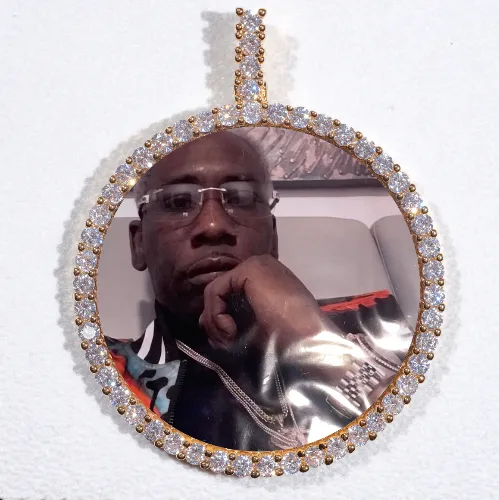 LARGE 3D CIRCLE CUSTOM PICTURE PENDANT sold by The GUU Shop