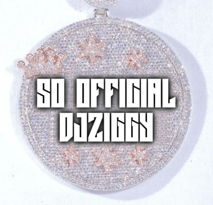 CUSTOM LETTER NECKLACE 3D BIG CROWN DISC sold by The GUU Shop