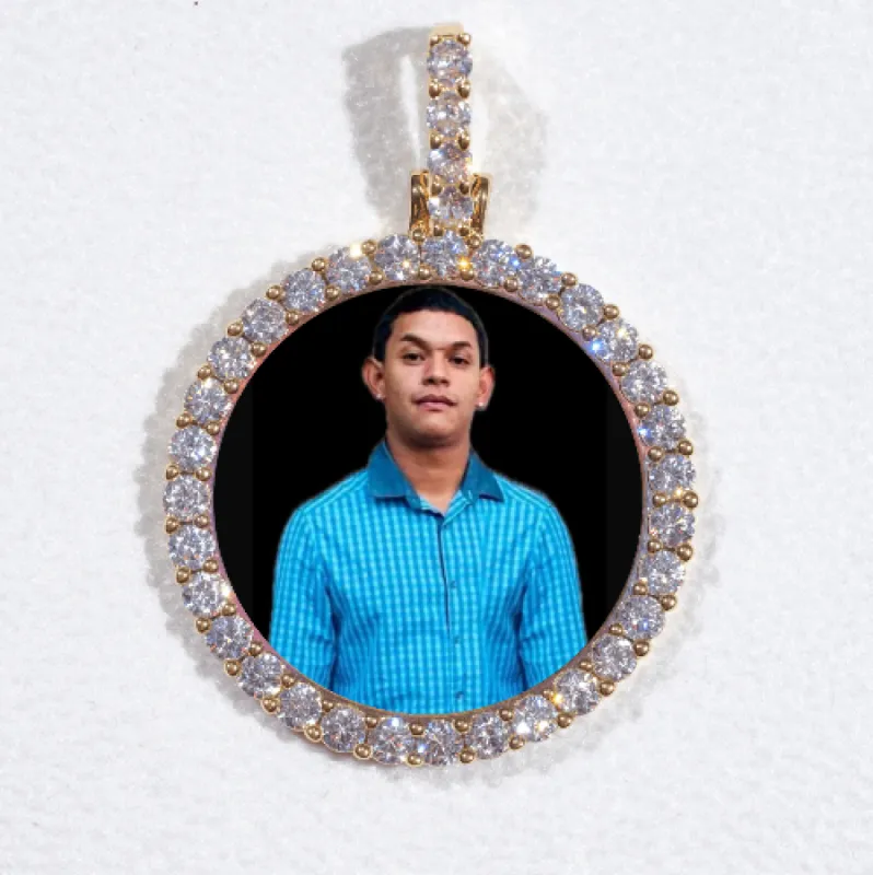 3D CIRCLE CUSTOM PICTURE PENDANT SMALL SIZE sold by The GUU Shop