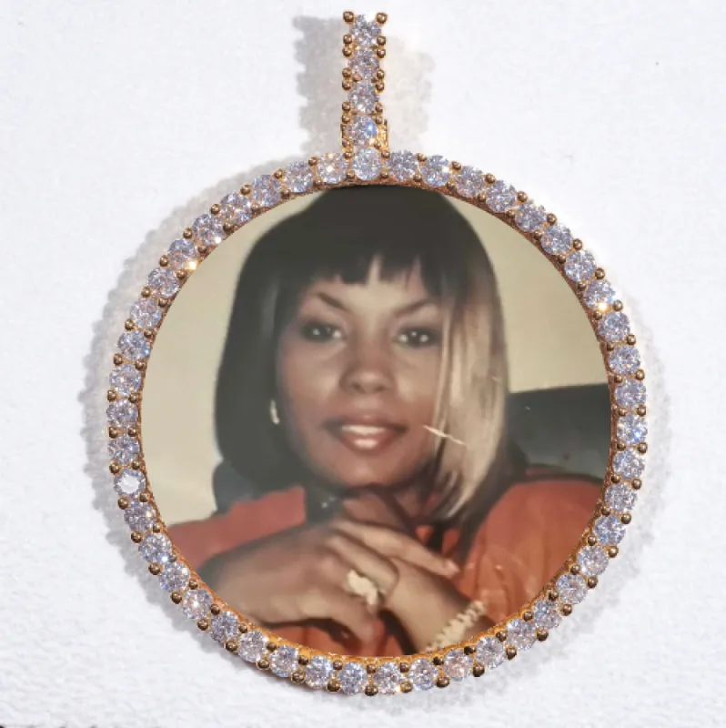 LARGE 3D CIRCLE CUSTOM PICTURE PENDANT sold by The GUU Shop