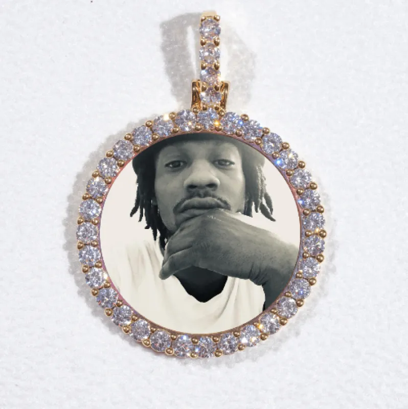 3D CIRCLE CUSTOM PICTURE PENDANT SMALL SIZE sold by The GUU Shop