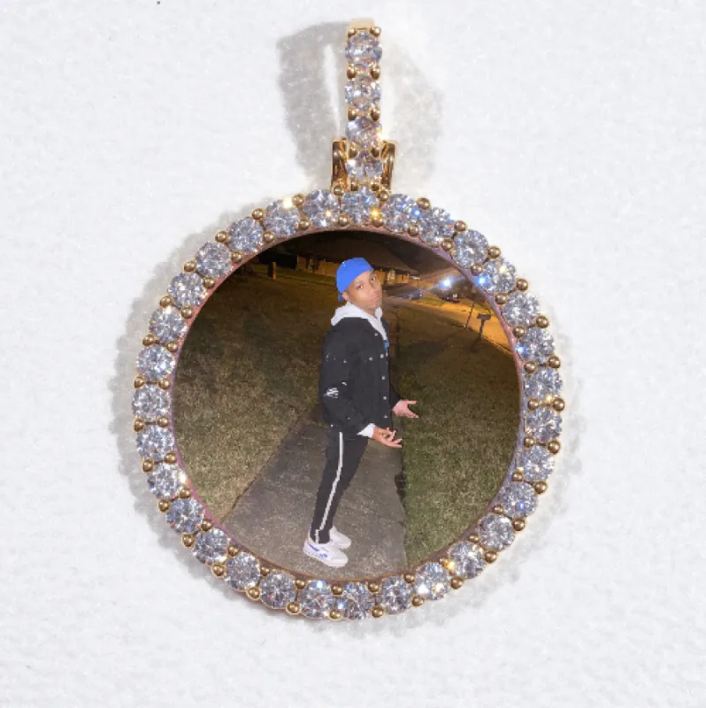 3D CIRCLE CUSTOM PICTURE PENDANT SMALL SIZE sold by The GUU Shop