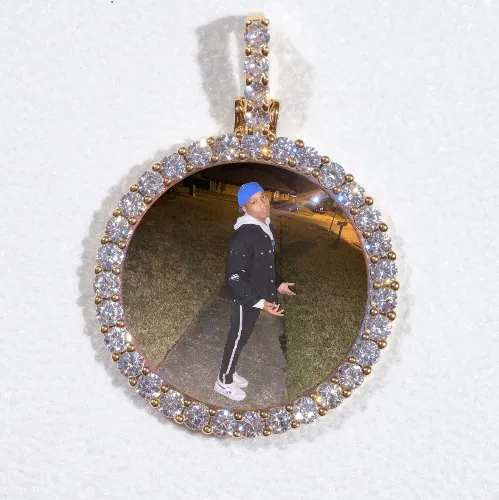 3D CIRCLE CUSTOM PICTURE PENDANT SMALL SIZE sold by The GUU Shop