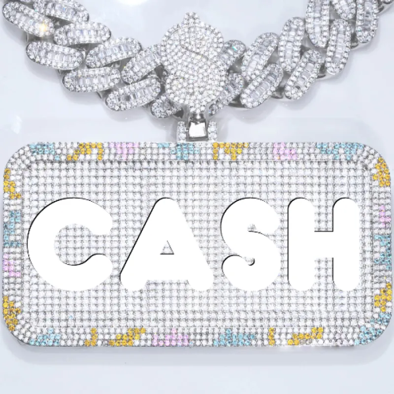 CUSTOM LETTER NECKLACE 3D COLORFUL SQUARE sold by The GUU Shop