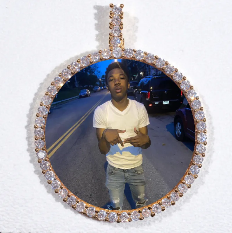 LARGE 3D CIRCLE CUSTOM PICTURE PENDANT sold by The GUU Shop