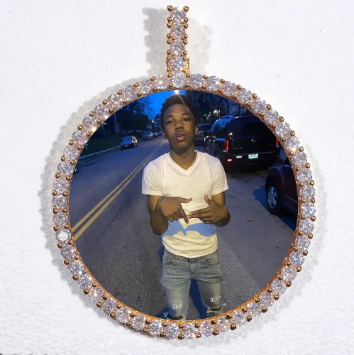 LARGE 3D CIRCLE CUSTOM PICTURE PENDANT sold by The GUU Shop