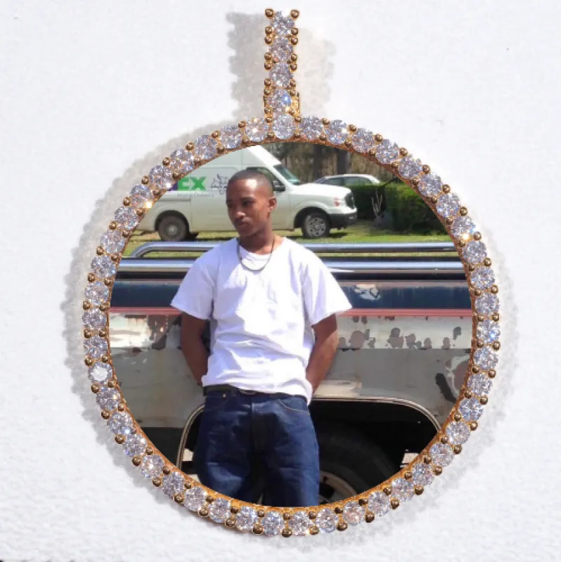 LARGE 3D CIRCLE CUSTOM PICTURE PENDANT sold by The GUU Shop