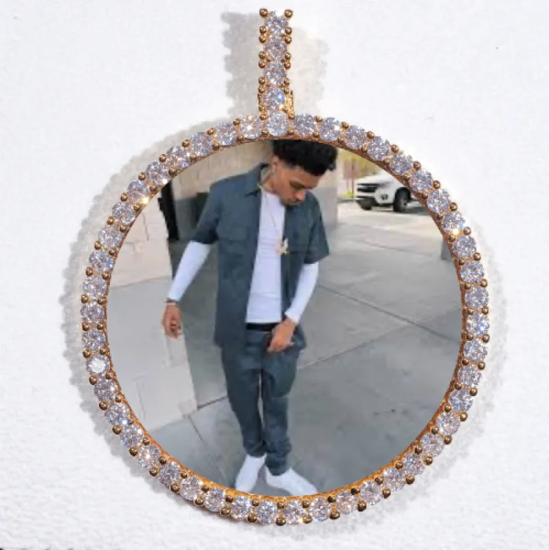 LARGE 3D CIRCLE CUSTOM PICTURE PENDANT sold by The GUU Shop