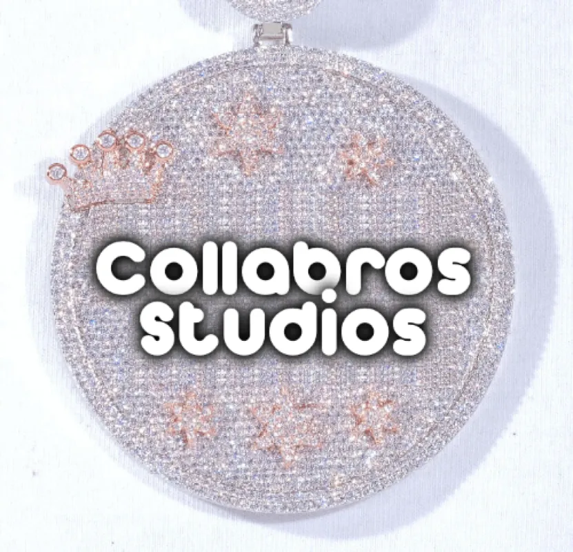 CUSTOM LETTER NECKLACE 3D BIG CROWN DISC sold by The GUU Shop