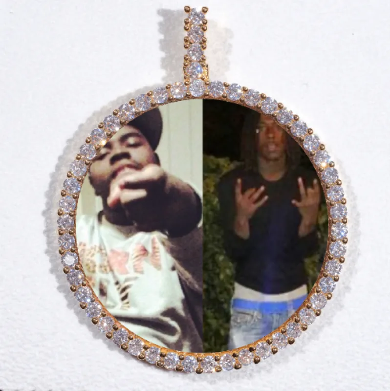 LARGE 3D CIRCLE CUSTOM PICTURE PENDANT made by The GUU Shop