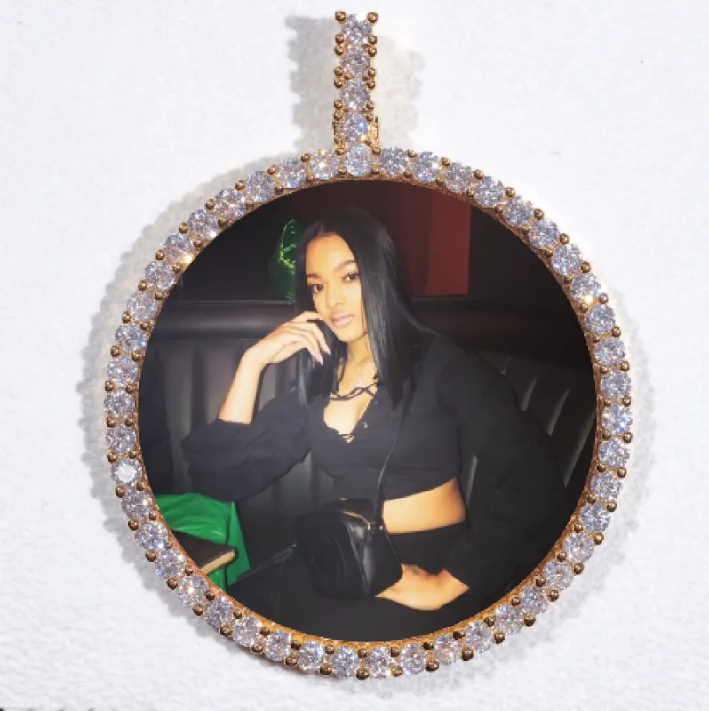 LARGE 3D CIRCLE CUSTOM PICTURE PENDANT sold by The GUU Shop