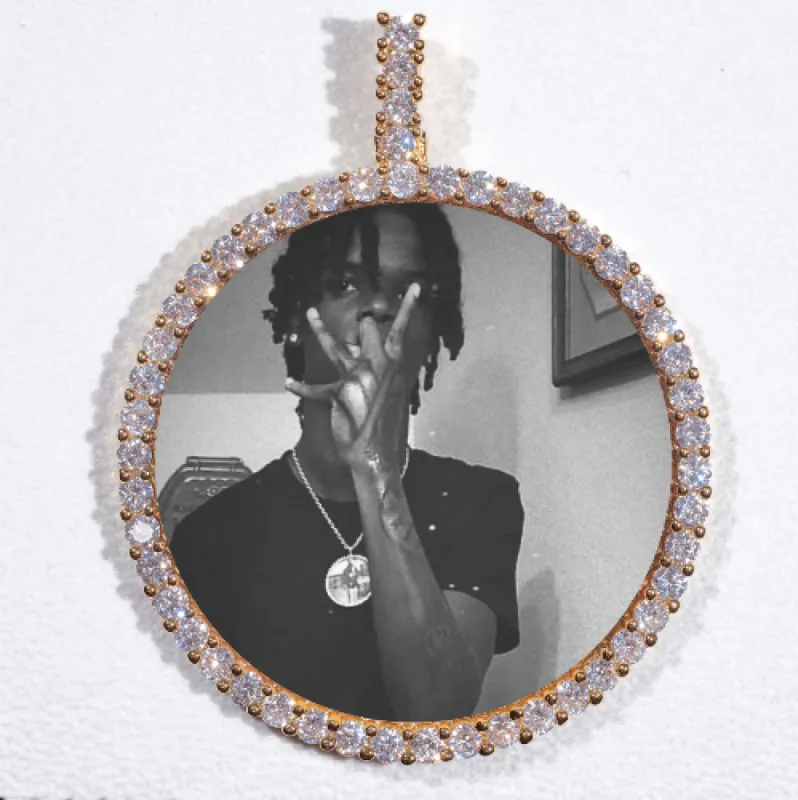 LARGE 3D CIRCLE CUSTOM PICTURE PENDANT sold by The GUU Shop